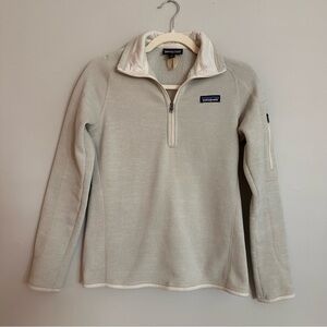 Patagonia Better Sweater Quarter-Zip Pullover Cream Small